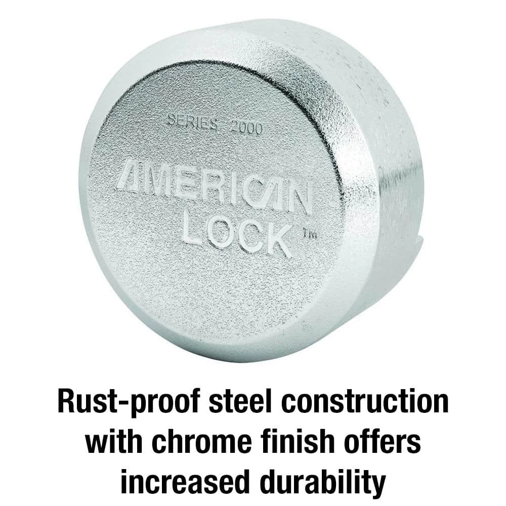 American Lock Heavy Duty Outdoor Padlock with Key, Hidden Shackle 7 American Lock Heavy Duty Outdoor Padlock with Key, Hidden Shackle - Image 5