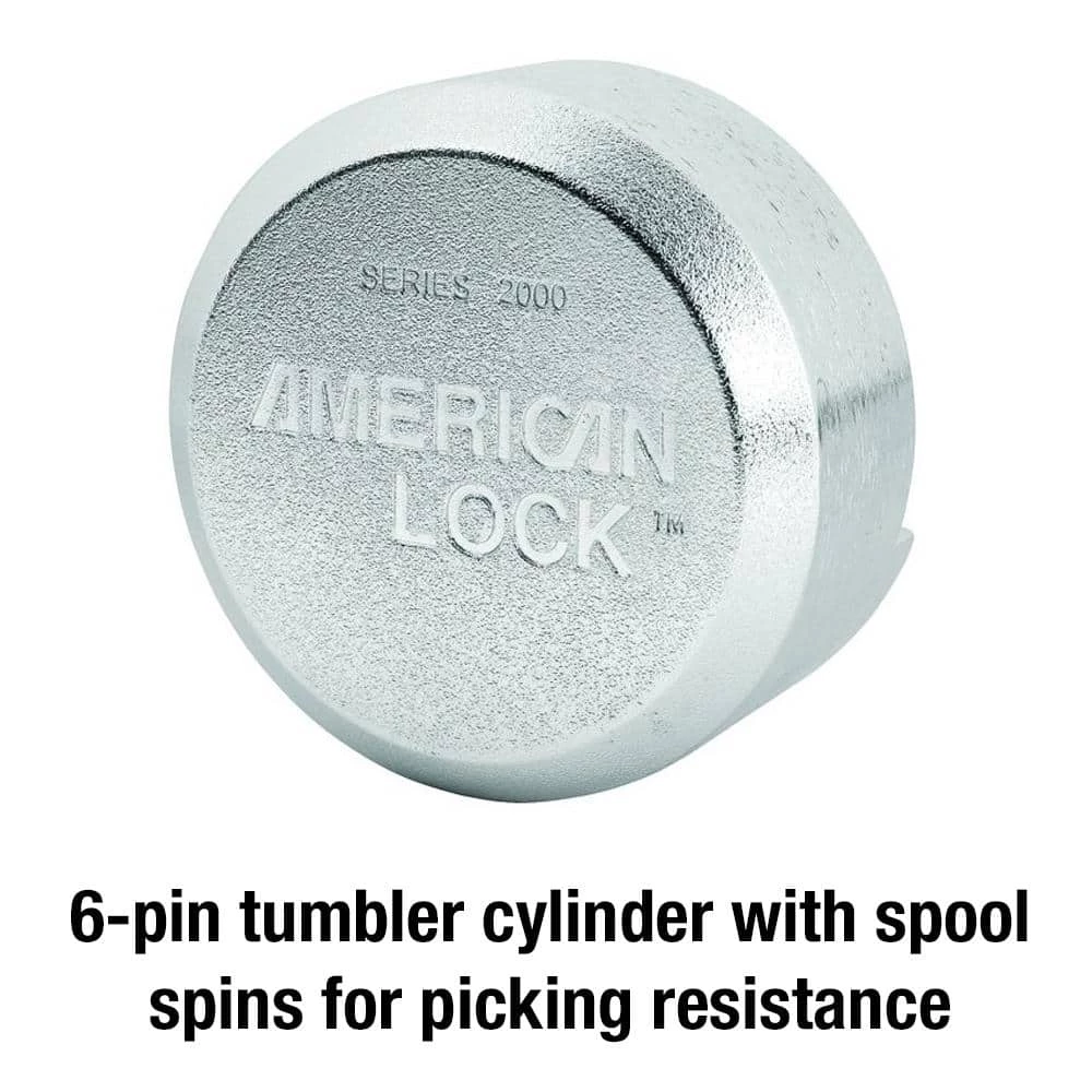 American Lock Heavy Duty Outdoor Padlock with Key, Hidden Shackle 5 American Lock Heavy Duty Outdoor Padlock with Key, Hidden Shackle - Image 3