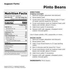 AUGASON FARMS AF Protein Beans Pinto 24# 4G -Safety & Security Tools Sales Shop augason farms emergency response kits 5 00139 1f 1000