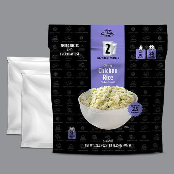 AUGASON FARMS 29.35 Oz. Creamy Chicken-Flavored Rice, Two 8-Serving Pouches 5 AUGASON FARMS 29.35 Oz. Creamy Chicken-Flavored Rice, Two 8-Serving Pouches - Image 3