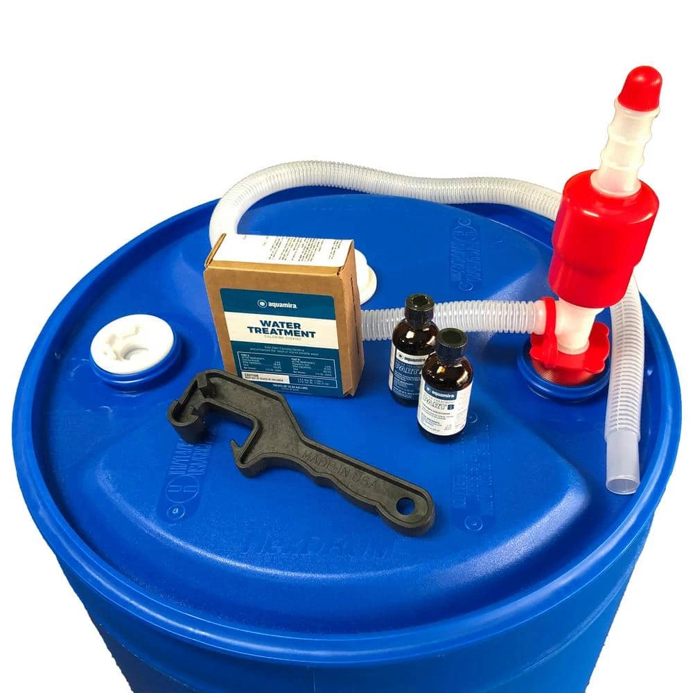 AUGASON FARMS Emergency Water Filtration and Storage Kit 55 Gal. Barrel Water Purification Drops Pump & Hose 6 AUGASON FARMS Emergency Water Filtration and Storage Kit 55 Gal. Barrel Water Purification Drops Pump & Hose - Image 4