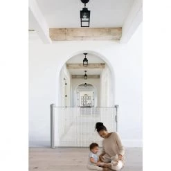 JOOL BABY PRODUCTS 54 in. x 34 in. Retractable Baby and Pet Safety Gate, Extra Wide Indoor and Outdoor, Gray by Jool Baby -Safety & Security Tools Sales Shop baby gates rsg gry 1f 1000