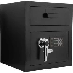 BARSKA 0.72 cu. ft. Steel Standard Keypad Depository Safe, Black