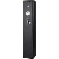 BARSKA 1.83 cu. ft. 4-Gun Tall Biometric Safe, Black Matte