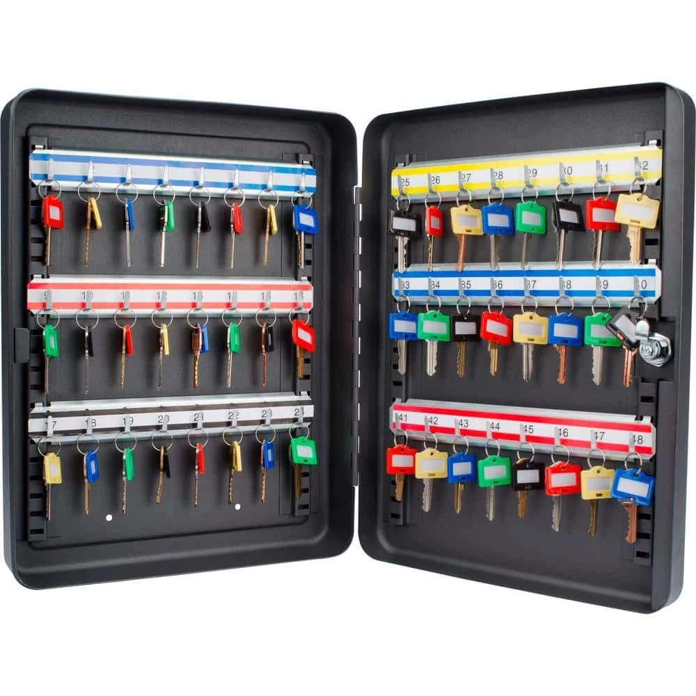 BARSKA 48-Position Steel Key Lock Box Safe with Key Lock, Black 9 BARSKA 48-Position Steel Key Lock Box Safe with Key Lock, Black - Image 7