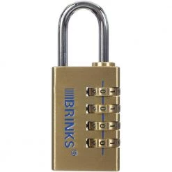 Brinks 1-3/16 in. (30 mm) Resettable Combination Solid Brass Padlock