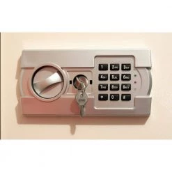 BUFFALO 0.58 cu. ft. Wall Safe with Electronic Lock, Beige -Safety & Security Tools Sales Shop buffalo wall safes wlsfb 76 1000