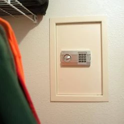 BUFFALO 0.58 cu. ft. Wall Safe with Electronic Lock, Beige -Safety & Security Tools Sales Shop buffalo wall safes wlsfb fa 1000