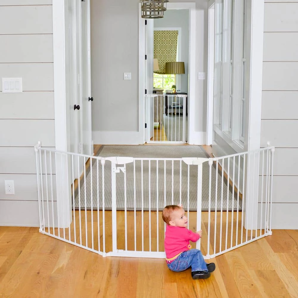 Cardinal Gates XpandaGate 29.5 in. H x 100 in. W x 2 in. D Expandable Child Safety Gate, White 4 Cardinal Gates XpandaGate 29.5 in. H x 100 in. W x 2 in. D Expandable Child Safety Gate, White - Image 2