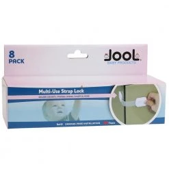 JOOL BABY PRODUCTS Child Safety Strap Locks (8-Pack) for Fridges, Cabinets, Drawers, and Dishwashers, Tool Free Installation - by Jool Baby -Safety & Security Tools Sales Shop child proof safety locks latches mul 108 fa 1000
