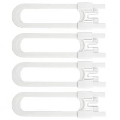 JOOL BABY PRODUCTS Child Safety Sliding Cabinet Locks - Baby Proof Knobs, Handles and Doors - U Shape - Jool Baby (4 -Pack)
