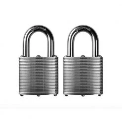 Commando Lock Heavy Duty Steel Keyed 1-3/4 in. Padlock W 1-1/8 in. Alloy Shackle Weatherproof Outdoor Durable (2-Pack)