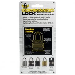 Commando Lock Heavy Duty Steel Keyed 1-3/4 in. Padlock W 1-1/8 in. Alloy Shackle Weatherproof Outdoor Durable (4-Pack) -Safety & Security Tools Sales Shop commando lock padlocks 1004 a0 1000