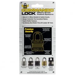 Commando Lock Heavy Duty Steel Keyed 2-Bumper 1-3/4 in. Keyed Padlock W 1-1/8 in. Shackle High Security Storage Lock Military-Grade -Safety & Security Tools Sales Shop commando lock padlocks 1200 1d 1000