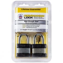Commando Lock Heavy Duty Steel Keyed 2-Bumper 1-3/4 in. Keyed Padlock W 1-1/8 in. Alloy Shackle High Security Storage Lock (4-Pack) -Safety & Security Tools Sales Shop commando lock padlocks 1204 a0 1000
