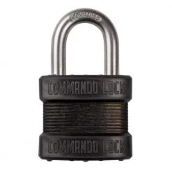 Commando Lock Blackout High Security 1-3/4 in. Keyed Padlock Outdoor Weather Resistant Military-Grade W 1-1/8in. Alloy Shackle