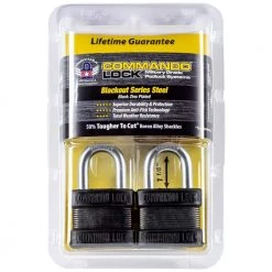 Commando Lock Blackout High Security 1-3/4 in. Keyed Padlock Outdoor Weather Resistant Military-Grade W 1-1/8in. Shackle (4-Pack) -Safety & Security Tools Sales Shop commando lock padlocks 1304 40 1000