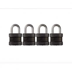 Commando Lock Blackout High Security 1-3/4 in. Keyed Padlock Outdoor Weather Resistant Military-Grade W 1-1/8in. Shackle (4-Pack)