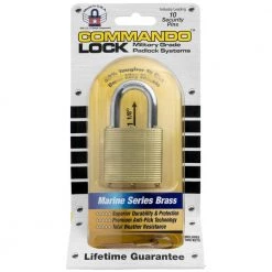 Commando Lock Marine Heavy Duty Brass Rustproof Keyed Padlock 1-3/4 in. W 1-1/8 in. Alloy Shackle Weather Resistant Military Grade -Safety & Security Tools Sales Shop commando lock padlocks 3000 a0 1000