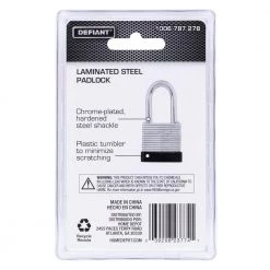 Defiant LK 30 mm 1 in. Laminated Steel Shackle Keyed Padlock -Safety & Security Tools Sales Shop defiant padlocks dft 300ls 1f 1000