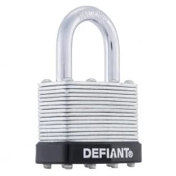 Defiant LK 40 mm 1 in. Laminated Steel Shackle Keyed Padlock 17 Defiant LK 40 mm 1 in. Laminated Steel Shackle Keyed Padlock -Safety & Security Tools Sales Shop defiant padlocks dft 400ls 1f 1000