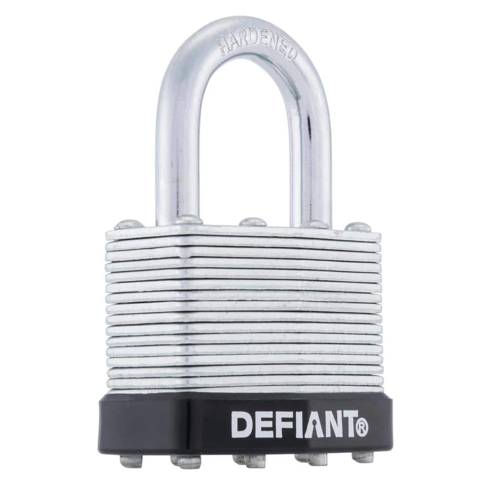Defiant LK 40 mm 1 in. Laminated Steel Shackle Keyed Padlock 8 Defiant LK 40 mm 1 in. Laminated Steel Shackle Keyed Padlock - Image 6