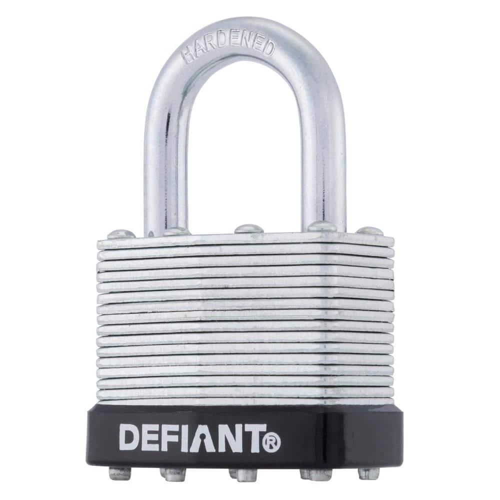 Defiant LK 40 mm 1 in. Laminated Steel Shackle Keyed Padlock 7 Defiant LK 40 mm 1 in. Laminated Steel Shackle Keyed Padlock - Image 5