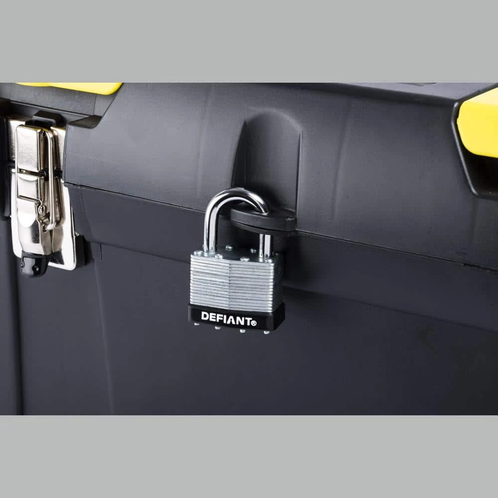 Defiant LK 40 mm 1 in. Laminated Steel Shackle Keyed Padlock 11 Defiant LK 40 mm 1 in. Laminated Steel Shackle Keyed Padlock - Image 9