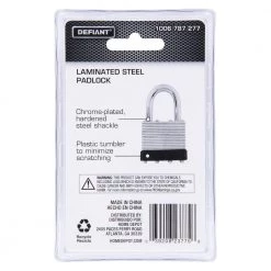 Defiant LK 40 mm 1 in. Laminated Steel Shackle Keyed Padlock 19 Defiant LK 40 mm 1 in. Laminated Steel Shackle Keyed Padlock -Safety & Security Tools Sales Shop defiant padlocks dft 400ls fa 1000