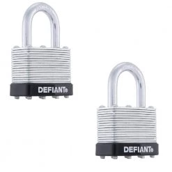Defiant LK 40 mm 1 in. Laminated Steel Shackle Keyed Padlock (2-Pack) -Safety & Security Tools Sales Shop defiant padlocks dft 402ls 4f 1000
