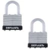 Defiant LK 40 mm 1 in. Laminated Steel Shackle Keyed Padlock (2-Pack) -Safety & Security Tools Sales Shop defiant padlocks dft 402ls 64 1000