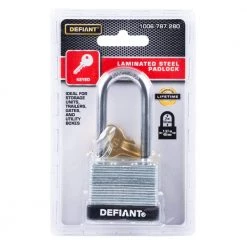 Defiant LK 40 mm Laminated Steel 2 in. Shackle Keyed Padlock -Safety & Security Tools Sales Shop defiant padlocks dft 420ls 4f 1000