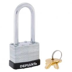 Defiant LK 40 mm Laminated Steel 2 in. Shackle Keyed Padlock