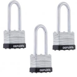 Defiant LK 40 mm Laminated Steel 2 in. Shackle Keyed Padlock (3-Pack) 15 Defiant LK 40 mm Laminated Steel 2 in. Shackle Keyed Padlock (3-Pack) -Safety & Security Tools Sales Shop defiant padlocks dft 423ls 4f 1000