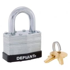 Defiant LK 44 mm 1 in. Laminated Steel Shackle Keyed Padlock