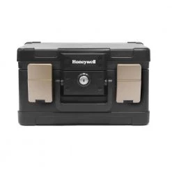 Honeywell 0.15 cu. ft. Molded Fire Resistant and Waterproof Portable Chest with Carry Handle, Key and Double Latch Lock -Safety & Security Tools Sales Shop honeywell home safes 1102 40 1000