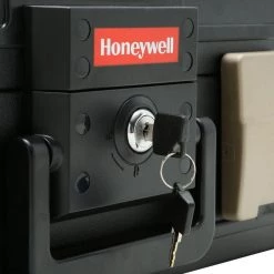 Honeywell 0.24 cu. ft. Molded Fire Resistant and Waterproof Portable Chest with Carry Handle, Key and Double Latch Lock -Safety & Security Tools Sales Shop honeywell home safes 1103 a0 1000