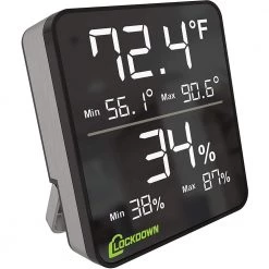 LOCKDOWN Digital Hygrometer for Temperature and Humidity Monitoring