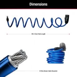 Master Lock Cable Lock with Key, Assorted Colors, 3 Pack -Safety & Security Tools Sales Shop master lock cable locks 8127tricc fa 1000