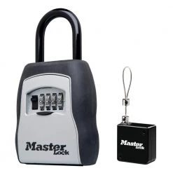 Master Lock Set Your Own Combination Portable Lock Box and Retractable Key Tether