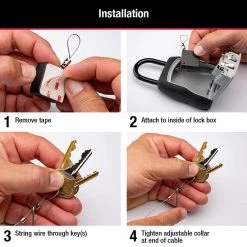 Master Lock Set Your Own Combination Portable Lock Box and Retractable Key Tether -Safety & Security Tools Sales Shop master lock key lock boxes 5400thrdhc fa 1000