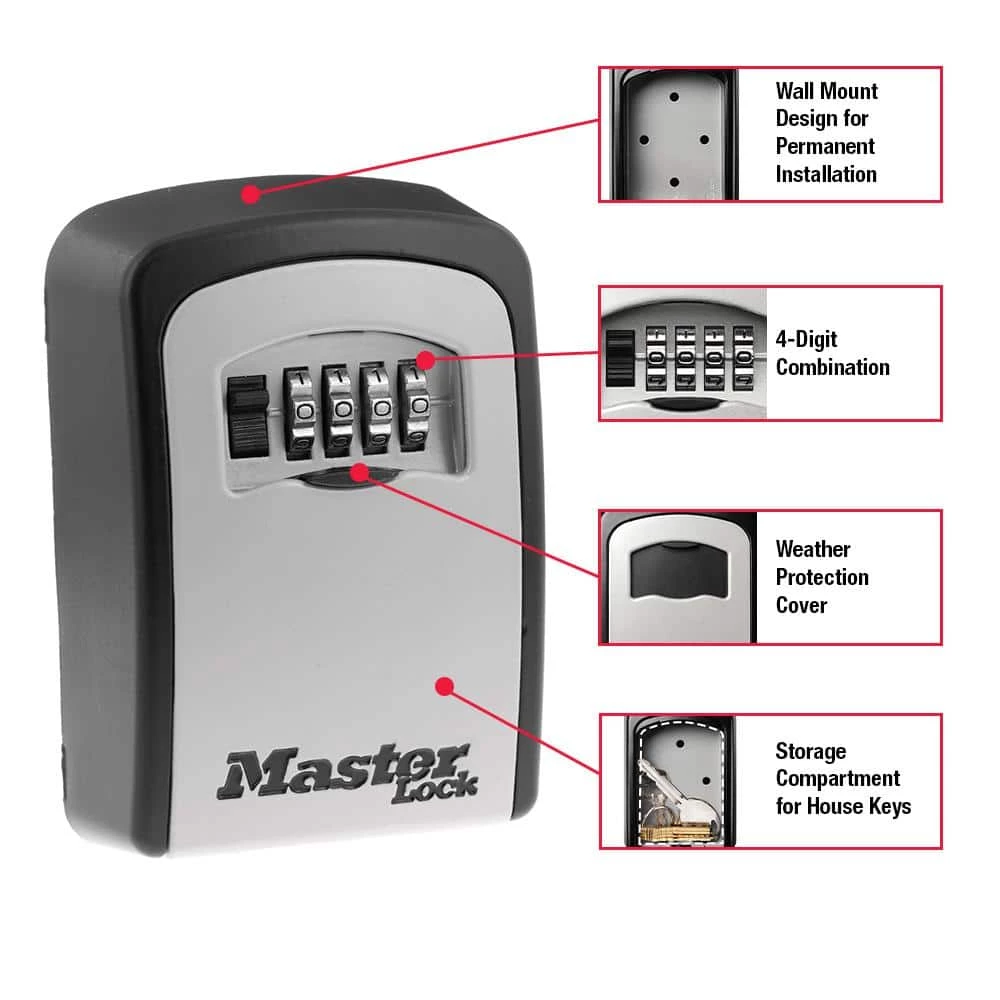 Master Lock Lock Box, Resettable Combination Dials 5 Master Lock Lock Box, Resettable Combination Dials - Image 3