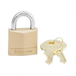 Master Lock Lock with Key, 1-3/16 in. Wide