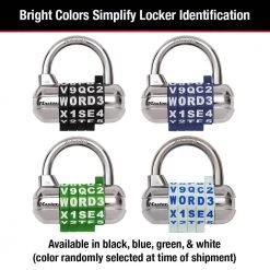 Master Lock Combination Locker Lock, Resettable Number/Letter Dial, Assorted Colors -Safety & Security Tools Sales Shop master lock padlocks 1534dhchd 1f 1000