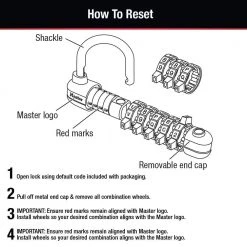 Master Lock Combination Locker Lock, Resettable Number/Letter Dial, Assorted Colors -Safety & Security Tools Sales Shop master lock padlocks 1534dhchd 44 1000