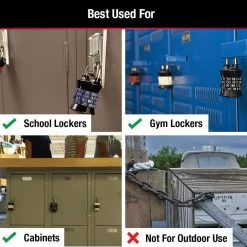 Master Lock Combination Locker Lock, Resettable, Assorted Colors -Safety & Security Tools Sales Shop master lock padlocks 1535dhc c3 1000