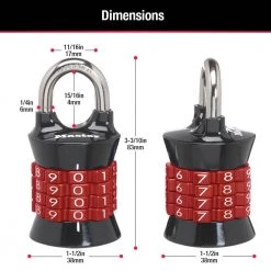 Master Lock Combination Locker Lock, Resettable, Assorted Colors -Safety & Security Tools Sales Shop master lock padlocks 1535dhc fa 1000
