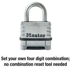 Master Lock Stainless Steel Outdoor Combination Lock, Resettable -Safety & Security Tools Sales Shop master lock padlocks 174ssdhc 4f 1000