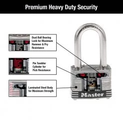 Master Lock Stainless Steel Outdoor Padlock with Key, 1-3/4 in. Wide, 1-1/2 in. Shackle -Safety & Security Tools Sales Shop master lock padlocks 1sskadlfhc 44 1000