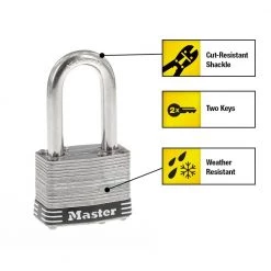 Master Lock Stainless Steel Outdoor Padlock with Key, 1-3/4 in. Wide, 1-1/2 in. Shackle -Safety & Security Tools Sales Shop master lock padlocks 1sskadlfhc c3 1000